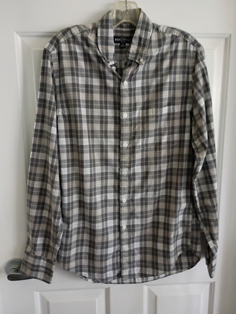 Gray Plaid Button-Down Men's Shirt.   J Crew